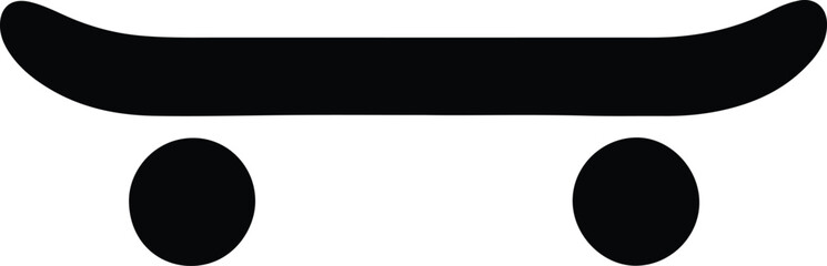 Silhouette Skateboard minimalist extreme sports simple design Vector Illustration