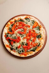 Colorfull pizzas on a table