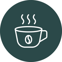 Caffeine Vector Line Icon Design
