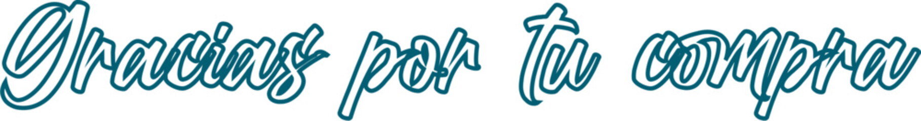 Gracias por tu compra, vector para packaging y etiquetas.  Fondo transparente