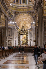 interior of the basilica of st peter in vatican