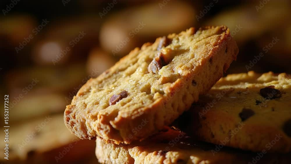 Poster a pile of cookies stacked on top of each other, perfect for display or photography