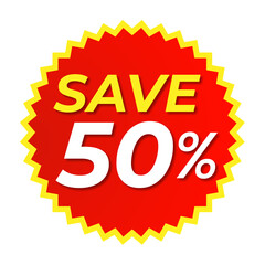 Save 50% png sticker chalkboard red