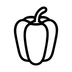 line icon sweet pepper on white background
Vector icon on the theme of fruits and vegetables movement