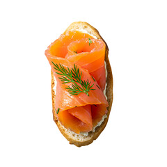 Smoked Salmon Canape Gourmet Appetizer Recipe  Elegant Food Photography on transparent background