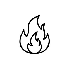 Handdrawn Line Art Fitness Fire Flame Icon Symbol vector