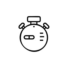 Handdrawn Lineart Stopwatch Fitness Timer Icon vector