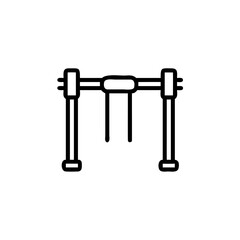 Handdrawn Line Art Fitness Equipment Icon Gym Workout Symbol vector