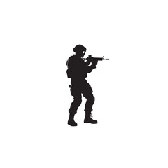 Soldier in Combat Stance silhouette