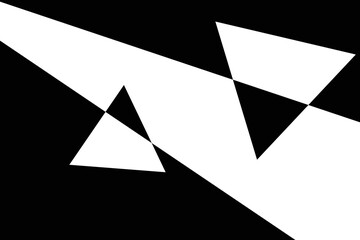 Geometric modernism. Imagination style. Abstract shapes illustration. Modern black and white abstract geometric background. Urban.