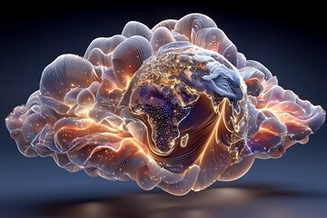Abstract world data flow visualization high resolution picture