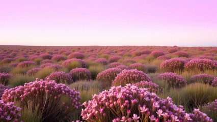Obraz premium Lavender Field at Sunset with Blooming Flowers 