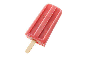 Summer Strawberry Popsicle with Transparent Background