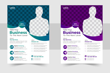modern business flyer template creative business flyer design vector for business proposal, promotion, advertising, publication poster layout