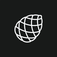 Pine Cone Icon and Forest Nature Symbol for Autumn, Winter, and Christmas Holiday Decorations