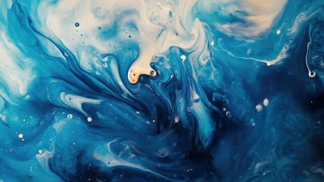 A close-up view of a blue and white painting, perfect for decorating or illustrating a story