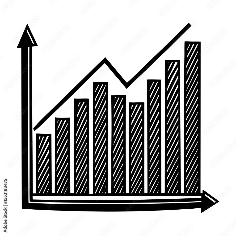 Aufkleber growth chart analysis data visualization business graph report success trend diagram infographic vec
