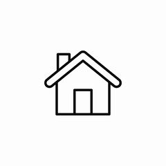 chimney house icon sign vector