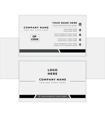 Clean Corporate Business Card Layout with company logo, print template, editable vector illustration