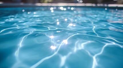 Sunlit Aqua Rippled Pool Water Texture