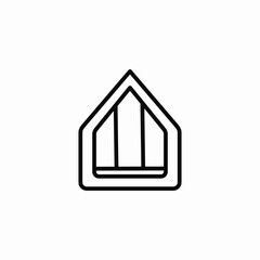 house structure icon sign vector