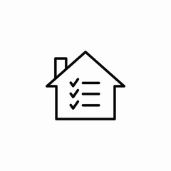 housing checklist icon sign vector