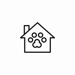 pet house icon sign vector