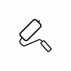 roller brush icon sign vector