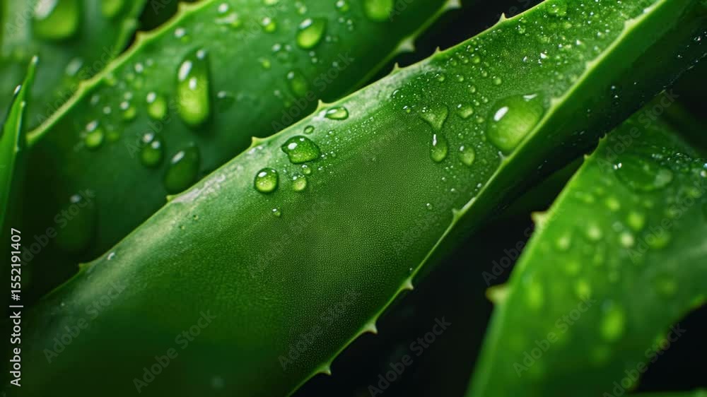Poster a detailed view of a leaf with water droplets on its surface, suitable for use in scientific or educ