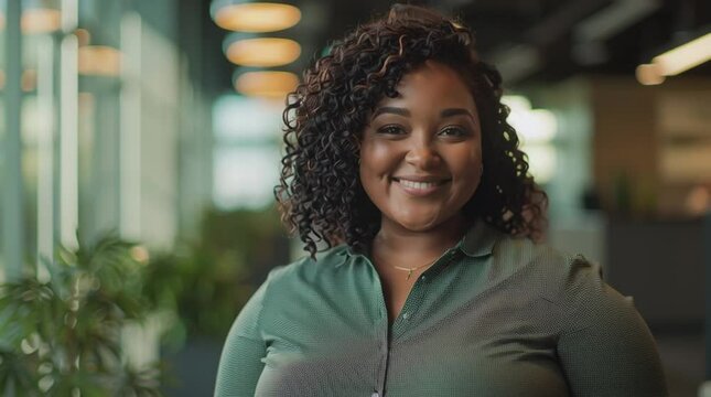 Confident Businesswoman in Modern Office Setting, Corporate Personas and Engaging Expressions 