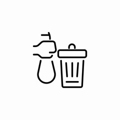 bag waste icon sign vector