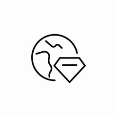 global diamond quality icon sign vector