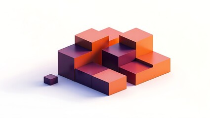 Fototapeta premium 3d render of colorful cubes