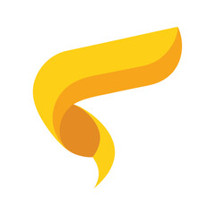 Fototapeta premium Curved Honey Ribbon Corner Border Vector Design