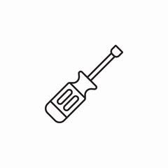 screwdriver tool icon sign vector