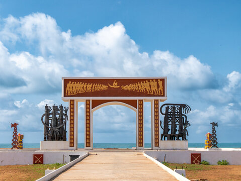 Door of no return in Ouidah, Benin on the Atlantic Coast on a sunny afternoon 2