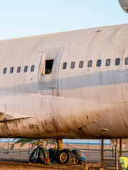 Barakah, the abandoned plane on the beach in Cotonou, Benin, during sunset 3