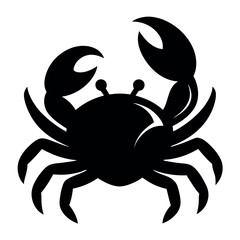 Stylized Crab Silhouette Vector Illustration of a Crab