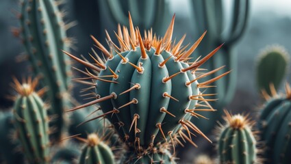 Obraz premium Close Up Of A Cactus Thorns