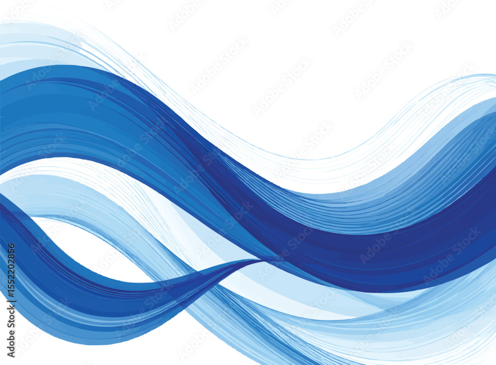 Poster abstract blue wave design with flowing lines and elegant gradient effect for backgrounds