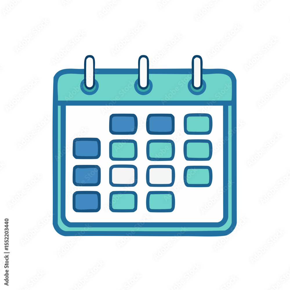Aufkleber calendar icon representing time management for planning and organization of days weeks and months fo