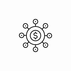 dollar finances icon sign vector