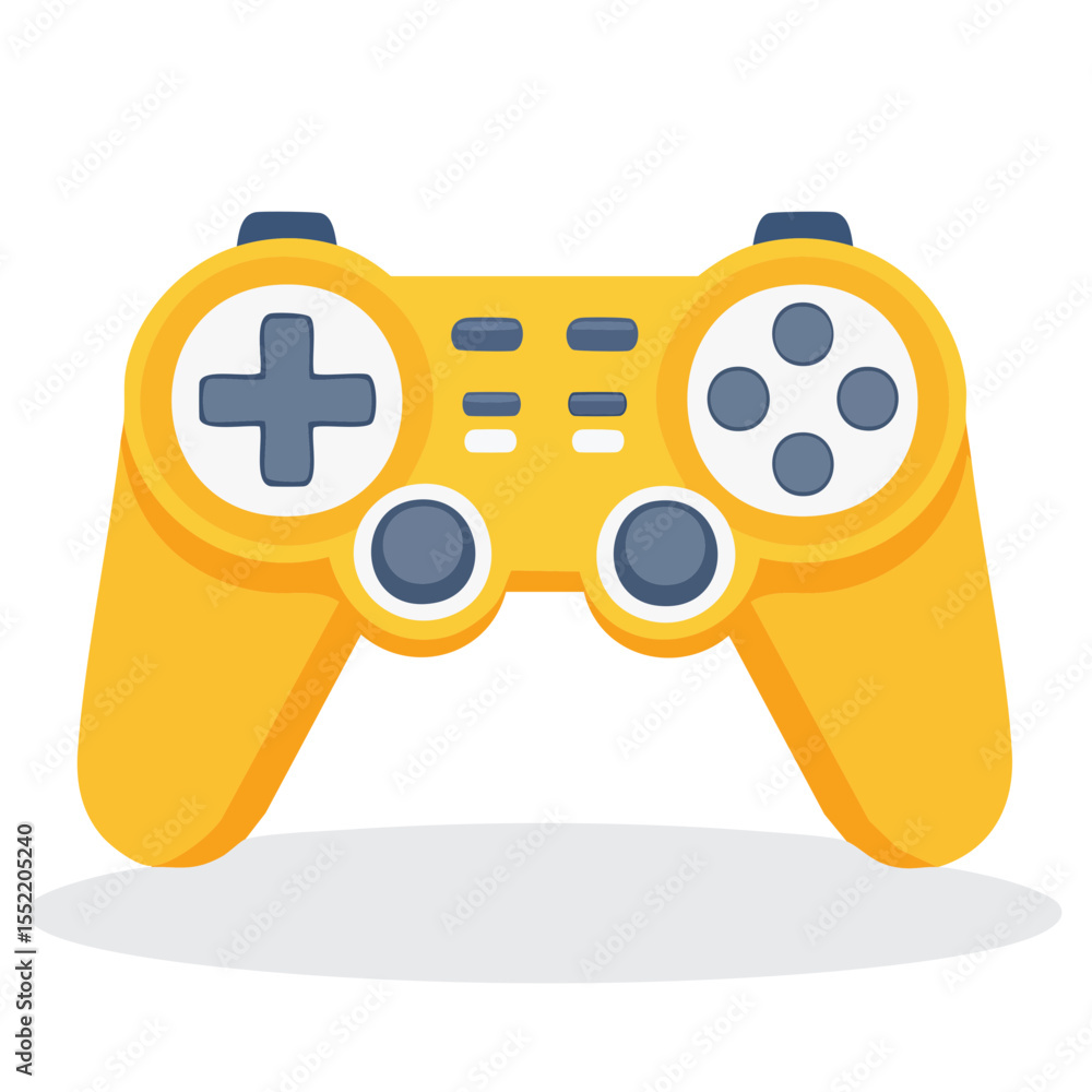 Aufkleber bright yellow game controller illustration for entertainment and interactive experiences gaming cons