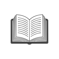 Open Book Icon Illustration Reading Pages Education Knowledge Studying Concept