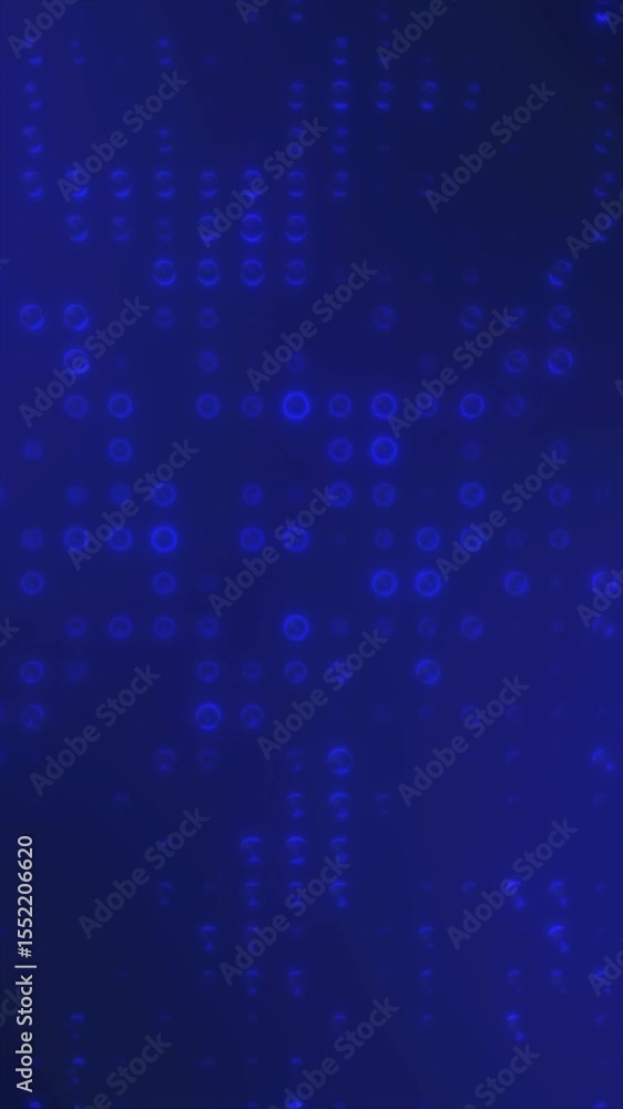 Poster bright blue digital patterns create a captivating atmosphere in an interactive art exhibition filled