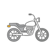 Fototapeta premium Stylized Motorcycle Graphic Illustration on Black Background Motorbike Transportation