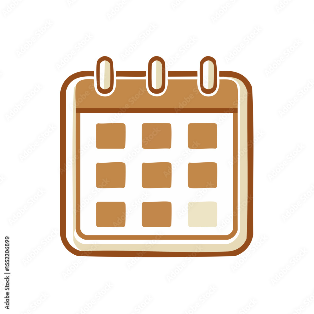 Poster simple calendar illustration graphic for scheduling appointments and planning events and managing ta