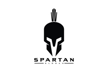 Spartan helmet logo with claw mark and distressed effect. Warrior logo spartan helmet
