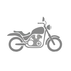 Fototapeta premium Classic Motorcycle Vector Illustration Side View on Black Background, Transportation and Vehicle Design