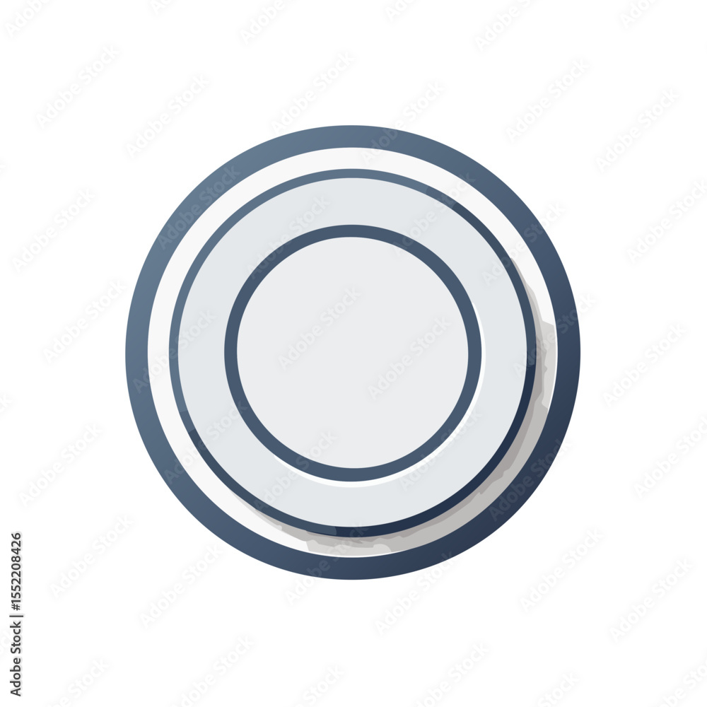 Aufkleber concentric circles illustration in white and blue smooth vector design for decorative elements and g